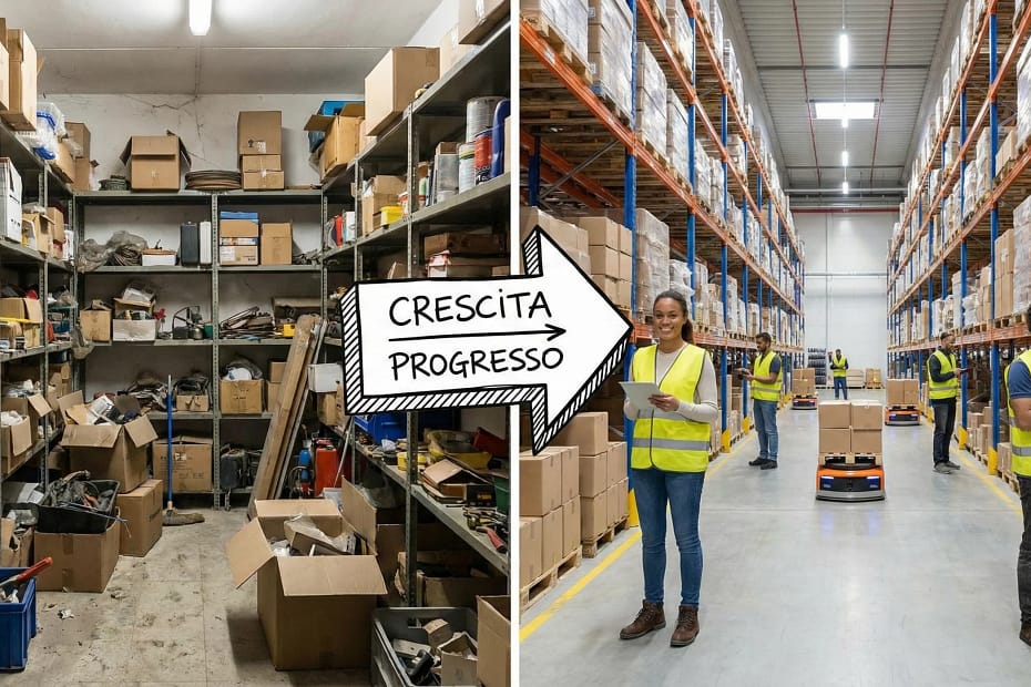 Evoluzione della logistica e-commerce da gestione manuale a outsourcing integrato e scalabile.